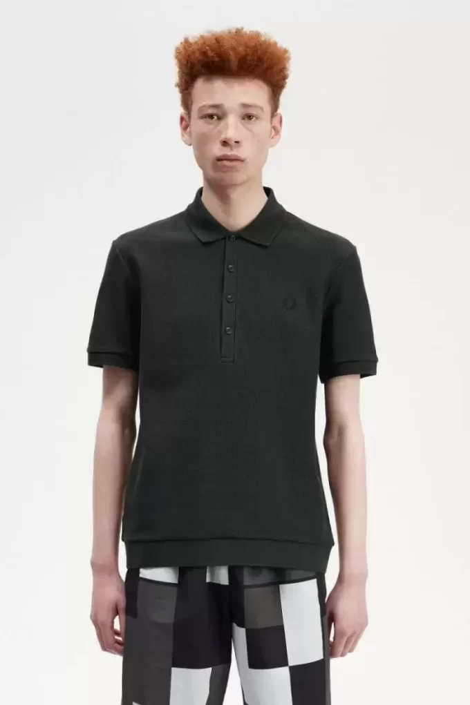 Polo de algodón con nido de abeja para hombre Polo de algodón con nido de abeja para hombre