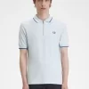 Polo de crepé piqué con cuello con cremallera para hombre Polo de crepé piqué con cuello con cremallera para hombre