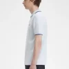 Polo de crepé piqué con cuello con cremallera para hombre Polo de crepé piqué con cuello con cremallera para hombre