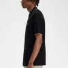 Polo de crepé piqué con cuello con cremallera para hombre Polo de crepé piqué con cuello con cremallera para hombre