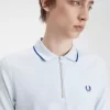 Polo de crepé piqué con cuello con cremallera para hombre Polo de crepé piqué con cuello con cremallera para hombre