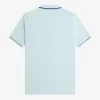 Polo de crepé piqué con cuello con cremallera para hombre Polo de crepé piqué con cuello con cremallera para hombre