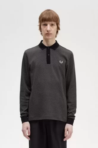 Polo de cuadros micro para hombre