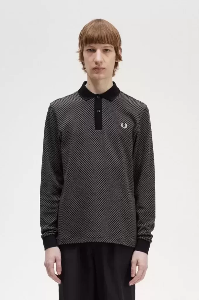Polo de cuadros micro para hombre Polo de cuadros micro para hombre