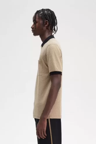 Polo de cuadros micro para hombre