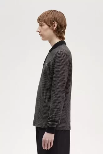 Polo de cuadros micro para hombre