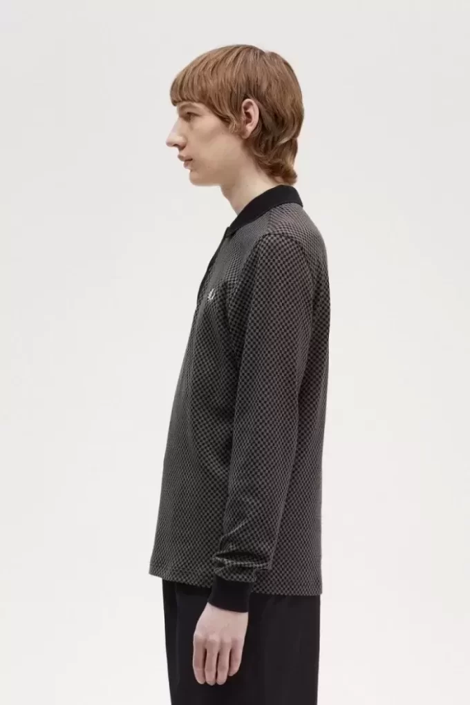 Polo de cuadros micro para hombre Polo de cuadros micro para hombre