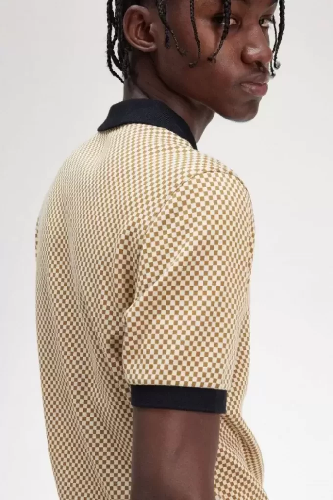Polo de cuadros micro para hombre Polo de cuadros micro para hombre