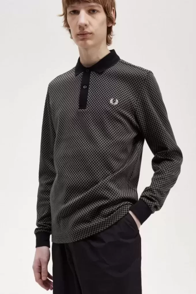 Polo de cuadros micro para hombre Polo de cuadros micro para hombre
