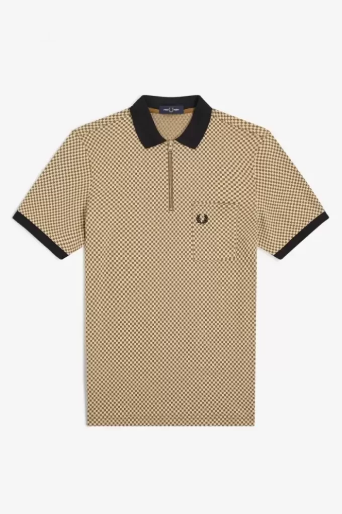 Polo de cuadros micro para hombre Polo de cuadros micro para hombre