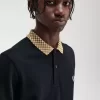 Polo de hombre con cuello de cuadros