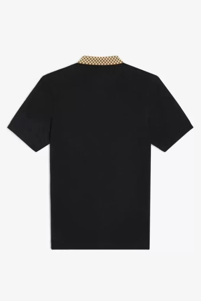 Polo de hombre con cuello de cuadros