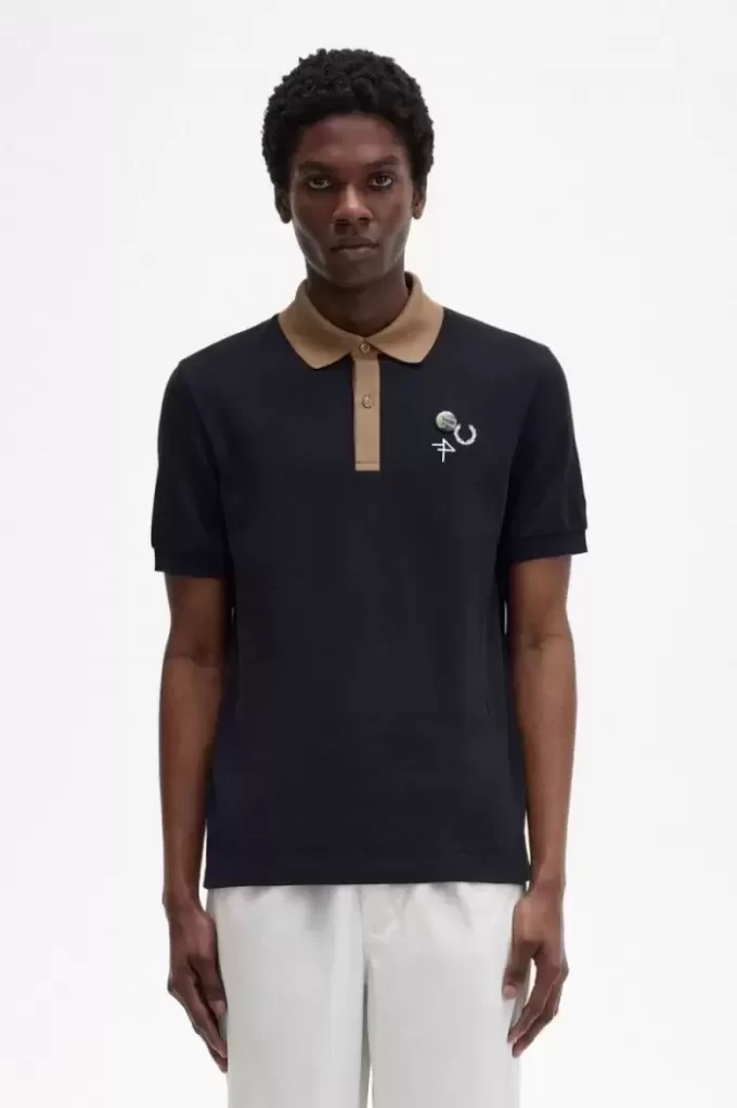 Polo de hombre con cuello en contraste