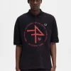 Polo de hombre con estampado de gran tamaño