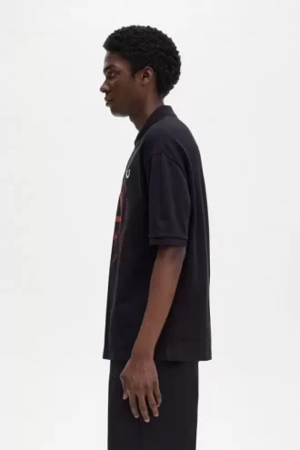 Polo de hombre con estampado de gran tamaño