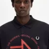 Polo de hombre con estampado de gran tamaño