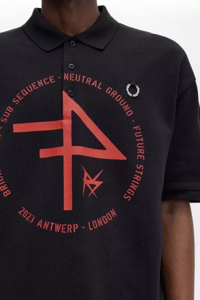 Polo de hombre con estampado de gran tamaño