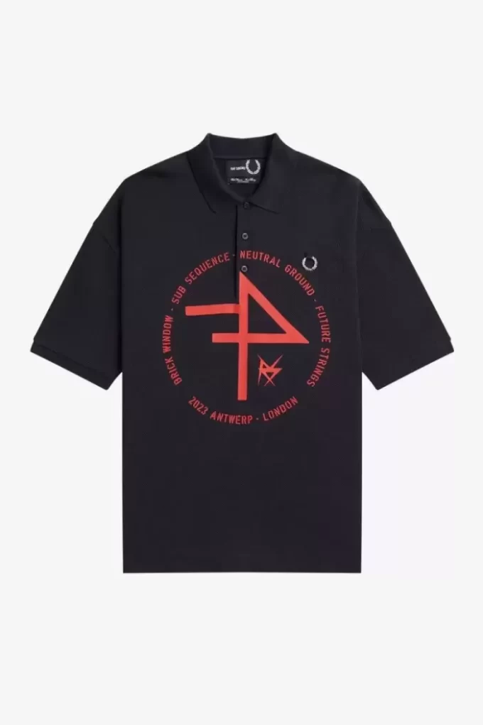 Polo de hombre con estampado de gran tamaño