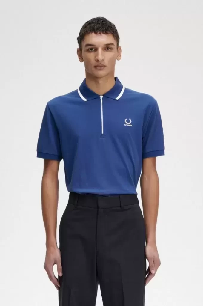 Polo de hombre con media cremallera