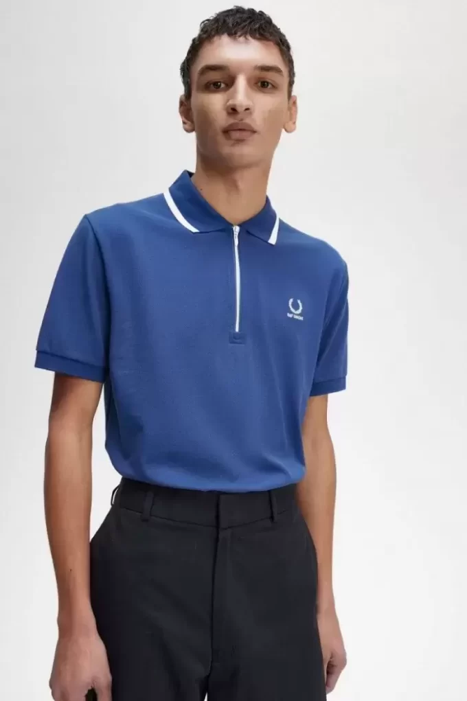 Polo de hombre con media cremallera