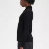 Polo de manga larga acanalado para mujer
