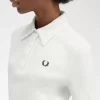 Polo de manga larga acanalado para mujer