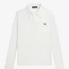 Polo de manga larga acanalado para mujer