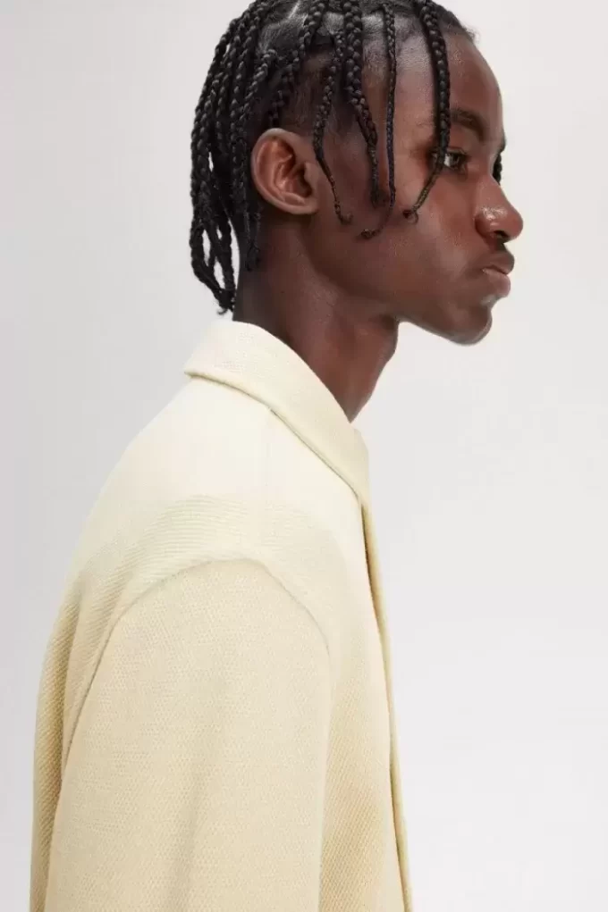 Polo de manga larga con botones para hombre Polo de manga larga con botones para hombre