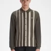 Polo de manga larga con rayas degradadas para hombre