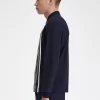 Polo de manga larga con rayas degradadas para hombre Polo de manga larga con rayas degradadas para hombre
