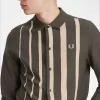 Polo de manga larga con rayas degradadas para hombre
