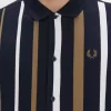 Polo de manga larga con rayas degradadas para hombre Polo de manga larga con rayas degradadas para hombre
