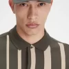 Polo de manga larga con rayas degradadas para hombre