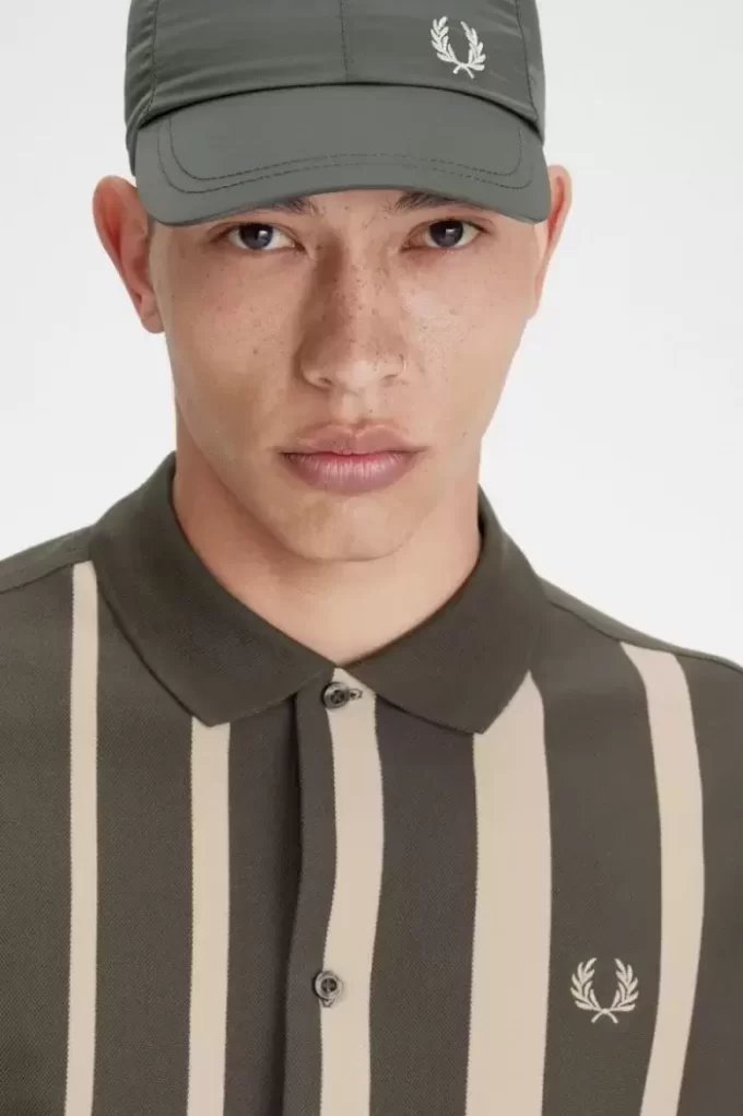Polo de manga larga con rayas degradadas para hombre