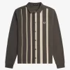 Polo de manga larga con rayas degradadas para hombre