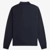 Polo de manga larga con rayas degradadas para hombre Polo de manga larga con rayas degradadas para hombre