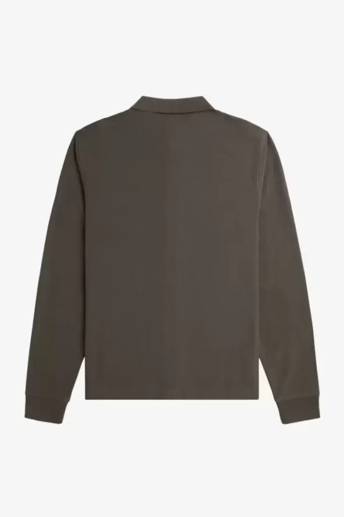 Polo de manga larga con rayas degradadas para hombre