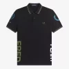 Polo de marca gráfica para hombre