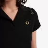 Polo de mujer en piqué con cuello abierto