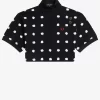 Polo de mujer en piqué con estampado de lunares