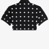 Polo de mujer en piqué con estampado de lunares