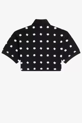 Polo de mujer en piqué con estampado de lunares