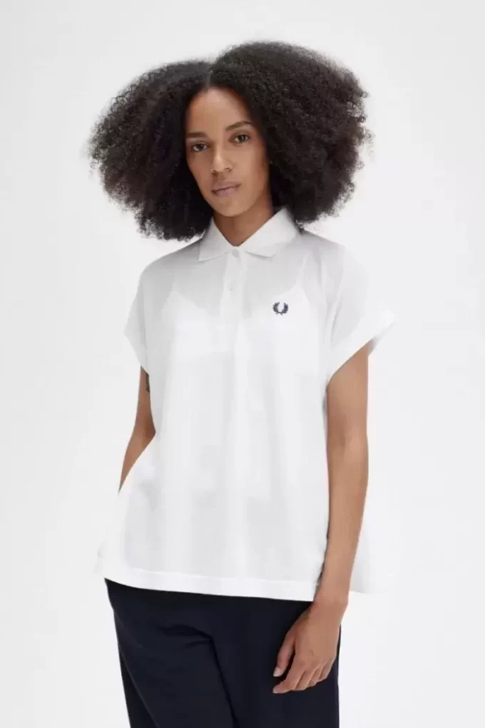 Polo de mujer en piqué corte A Polo de mujer en piqué corte A