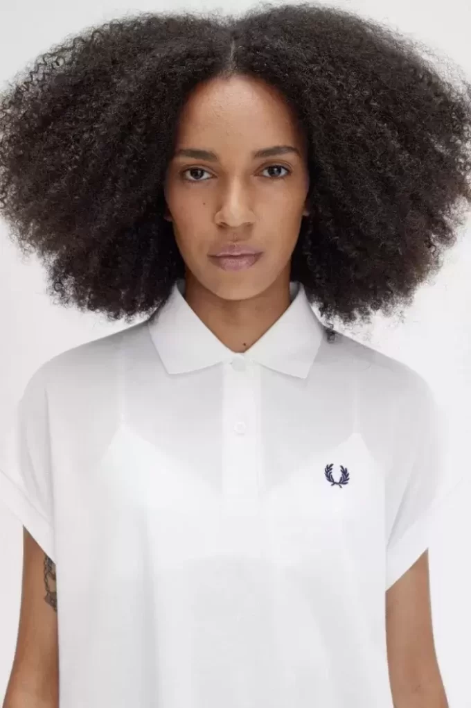 Polo de mujer en piqué corte A Polo de mujer en piqué corte A