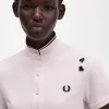Polo de piqué con ribete para mujer