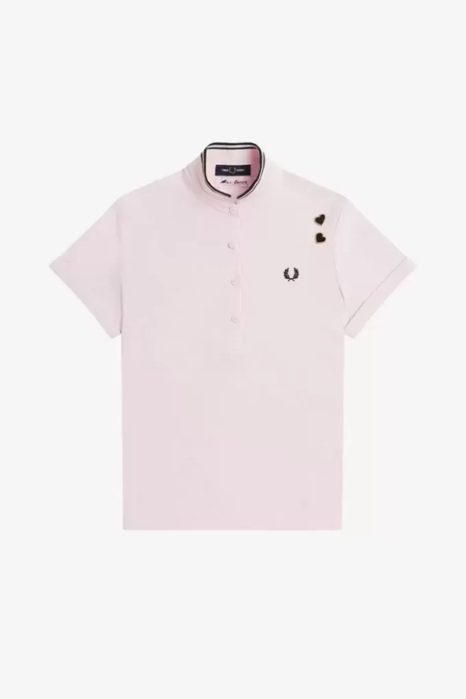 Polo de piqué con ribete para mujer