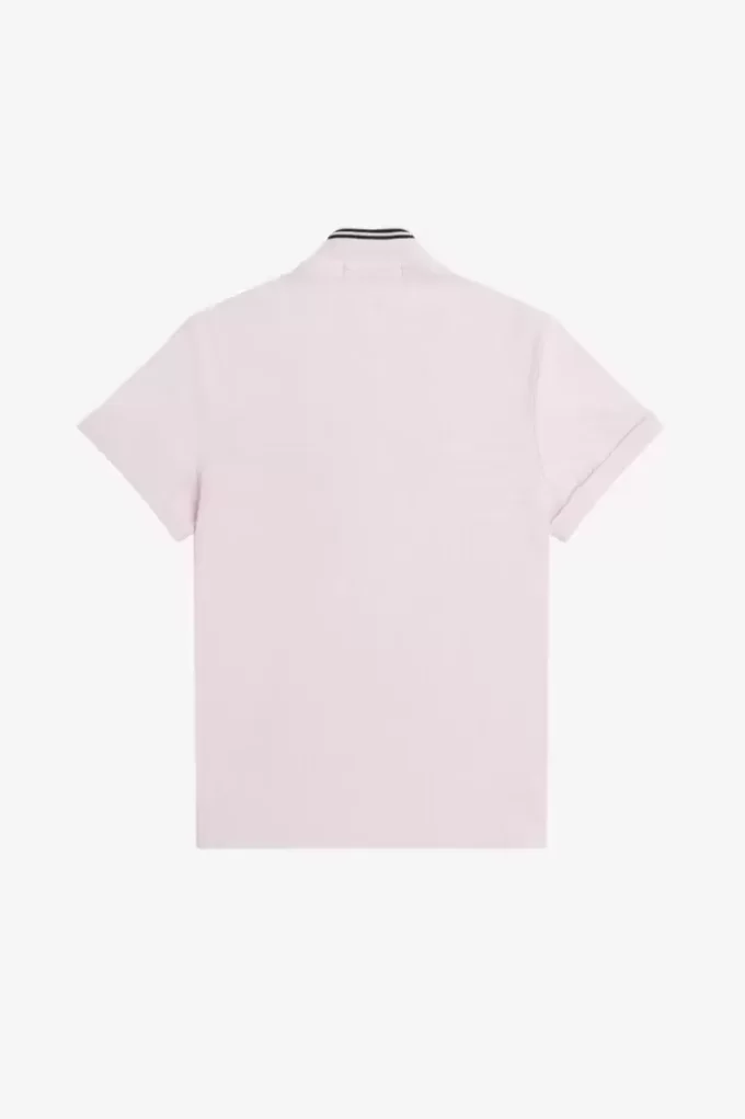 Polo de piqué con ribete para mujer