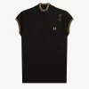 Polo de punto metalizado para mujer