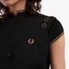 Polo de punto metalizado para mujer