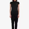 Polo de punto metalizado para mujer